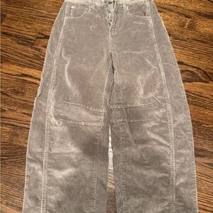 Women's Corduroy Ankle Pants - Gray